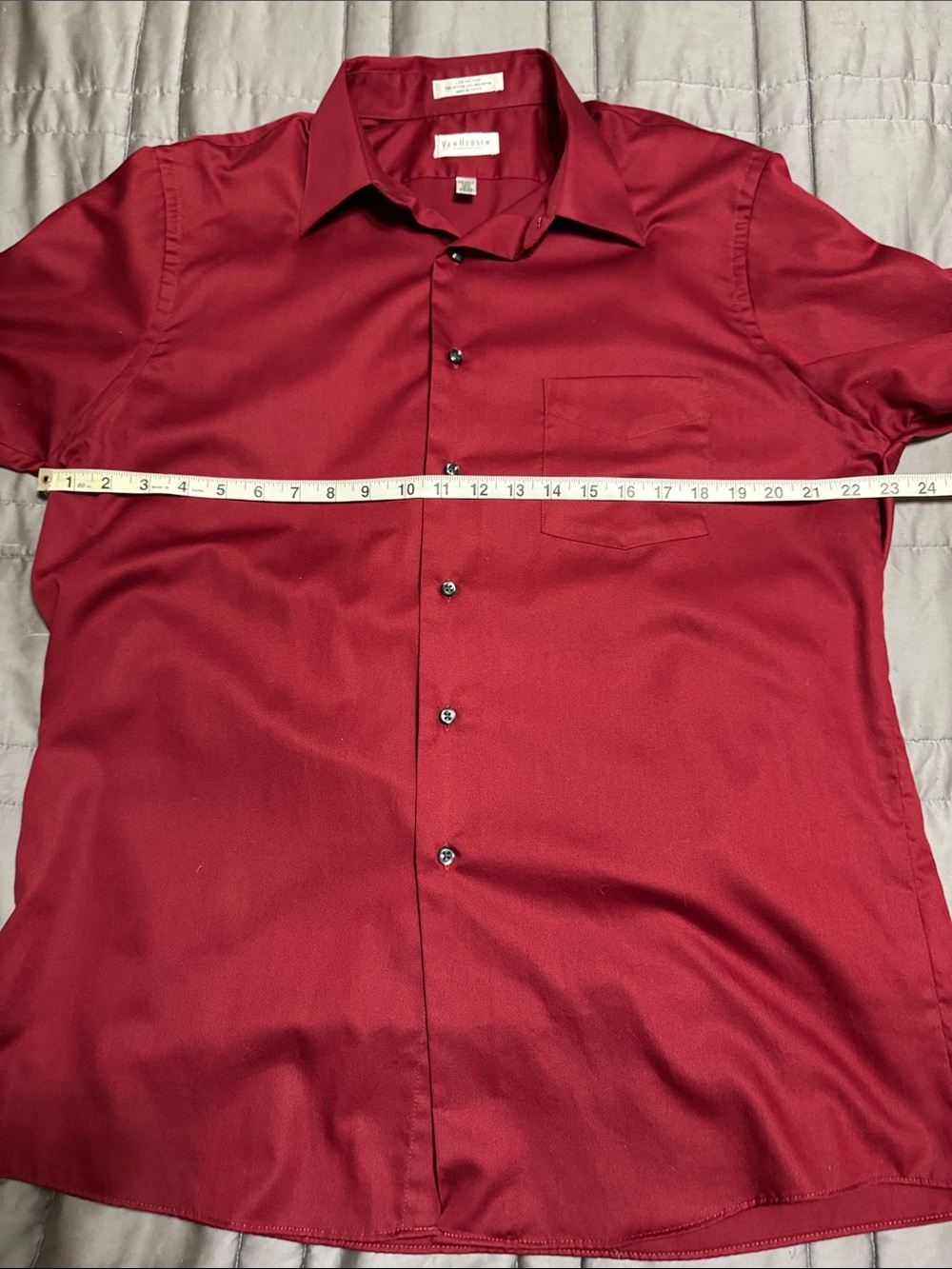 Van Heusen Men's Long-Sleeve Dress Shirt - Deep Red - Picture 6 of 6